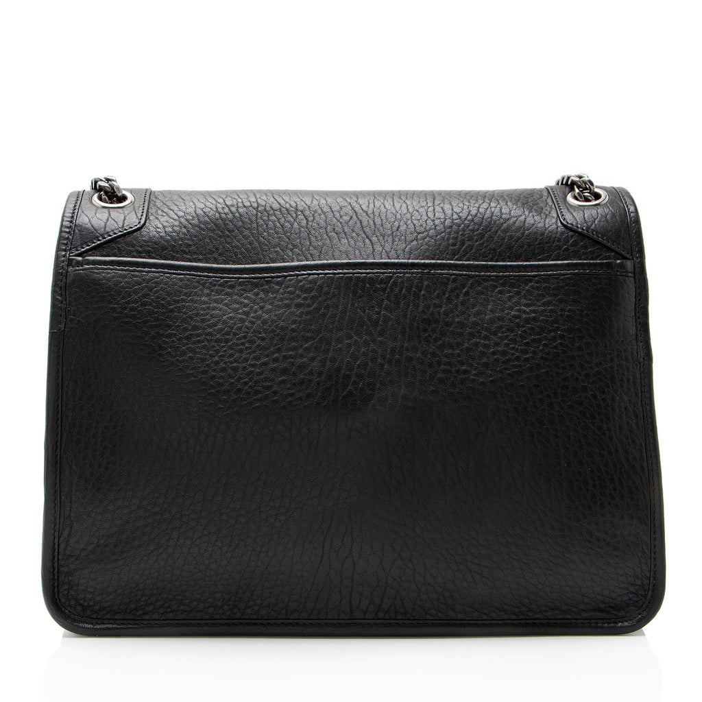 Saint Laurent Grained Lambskin Monogram Niki Large Shoulder Bag