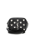 Saint Laurent Heart Studded Leather Monogram Blogger Bag