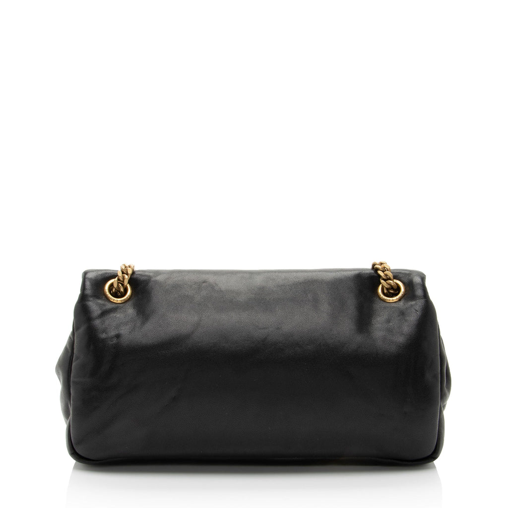 Saint Laurent Lambskin Monogram Calypso Small Shoulder Bag