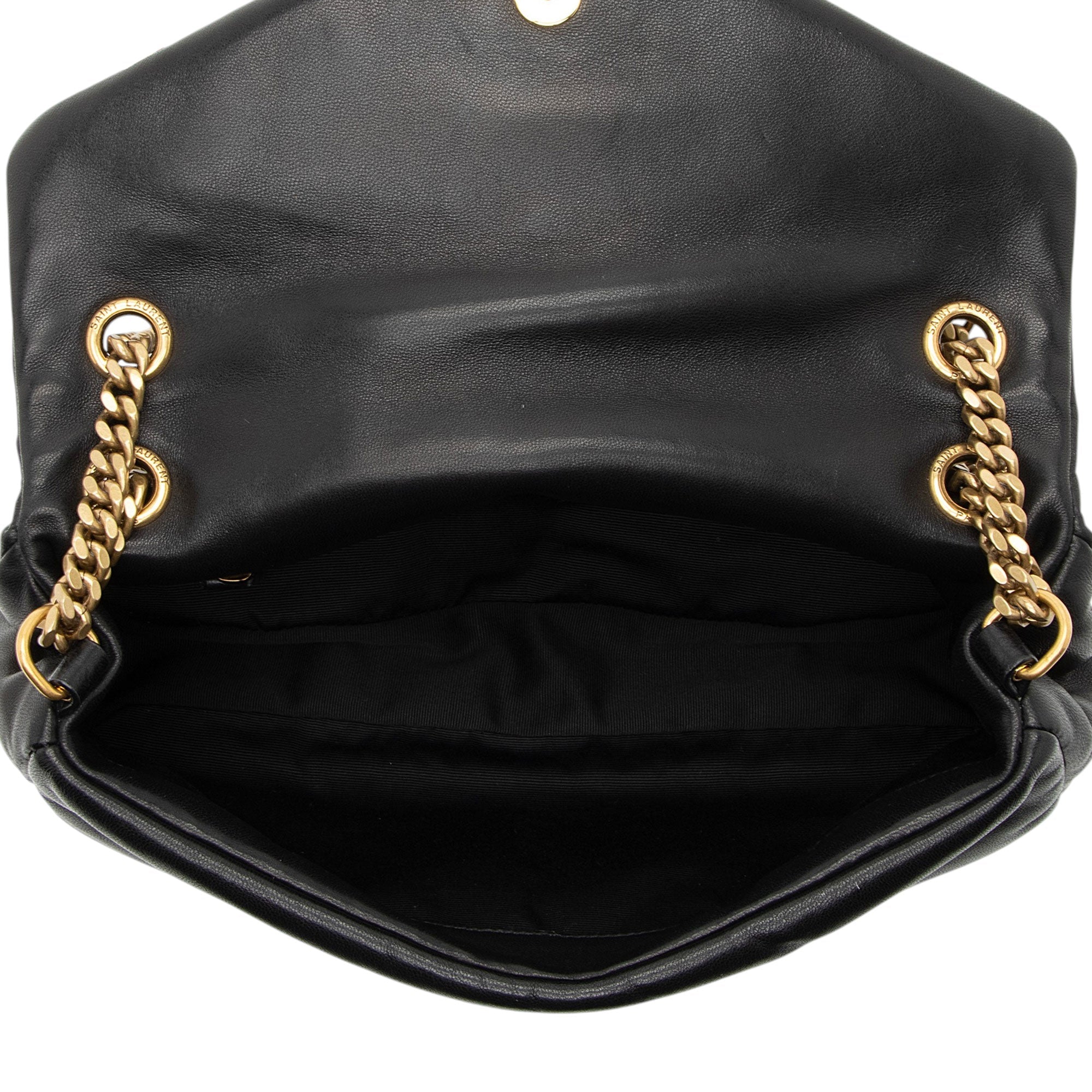Saint Laurent Lambskin Monogram Calypso Small Shoulder Bag