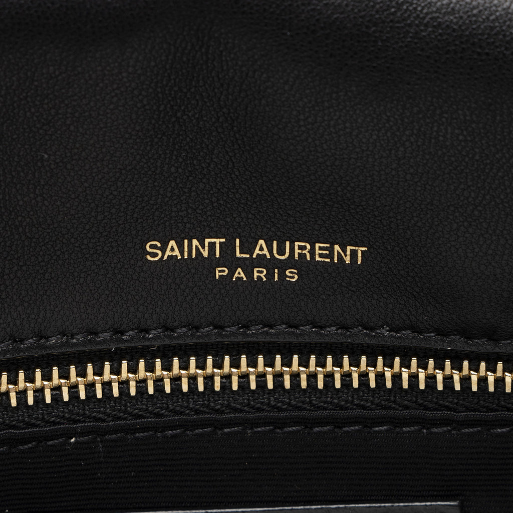 Saint Laurent Lambskin Monogram Calypso Small Shoulder Bag
