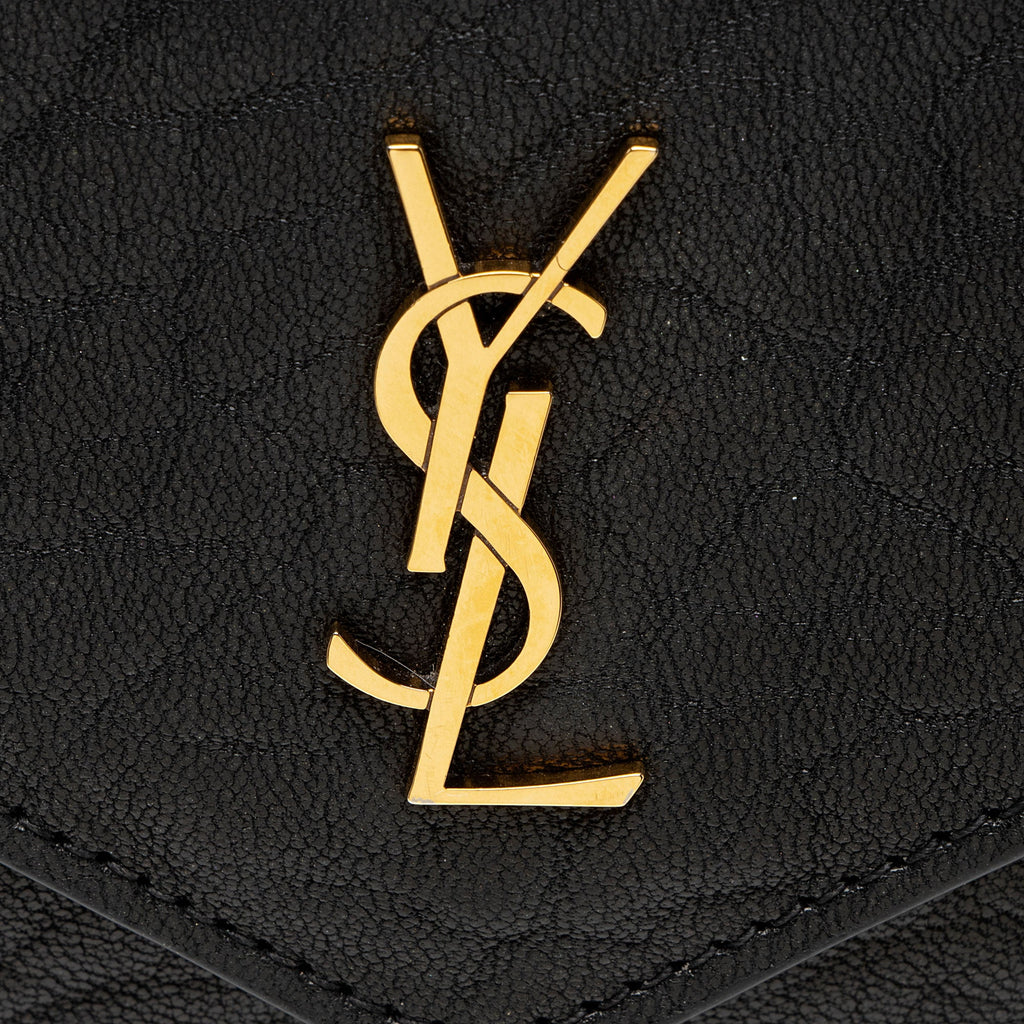 Saint Laurent Lambskin Cassandre Envelope Chain Pouch