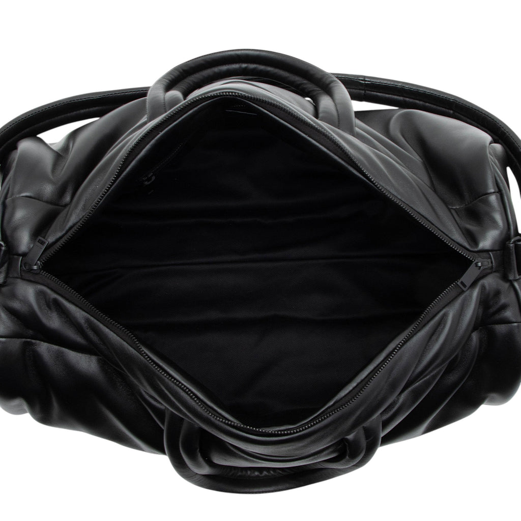 Saint Laurent Lambskin Logo Puffer Duffle