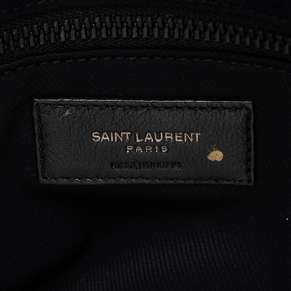Saint Laurent Lambskin Logo Puffer Duffle