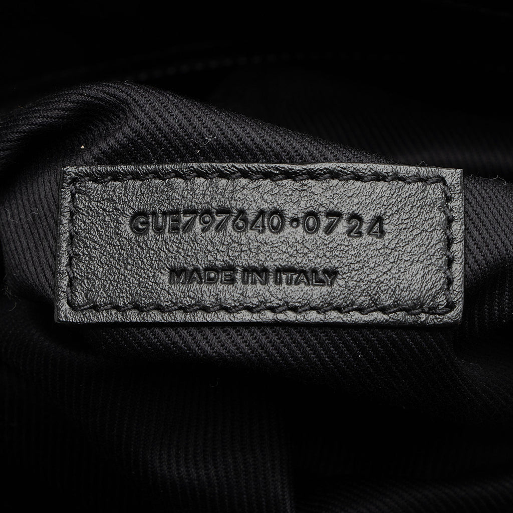 Saint Laurent Lambskin Logo Puffer Duffle