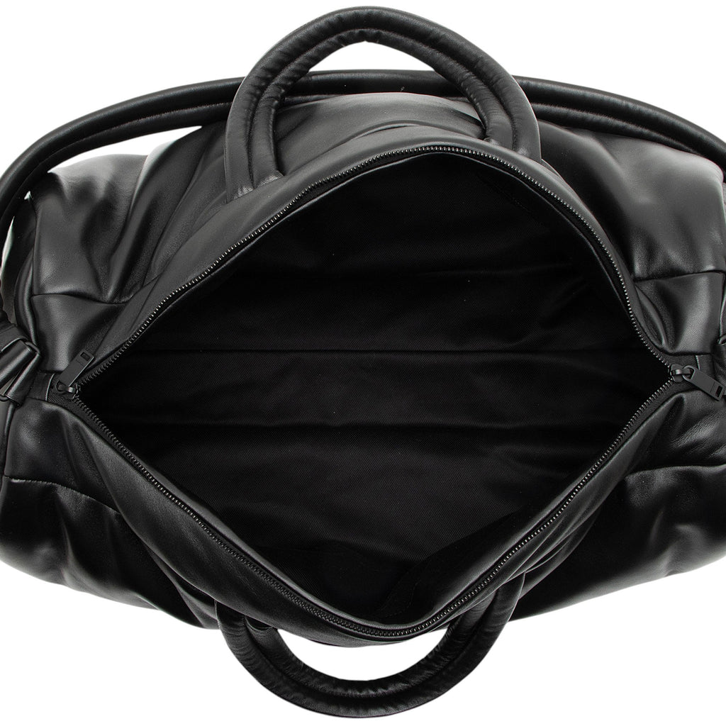 Saint Laurent Lambskin Logo Puffer Duffle