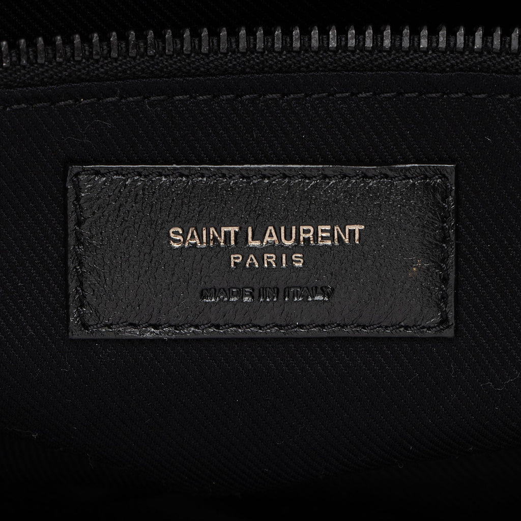 Saint Laurent Lambskin Logo Puffer Duffle
