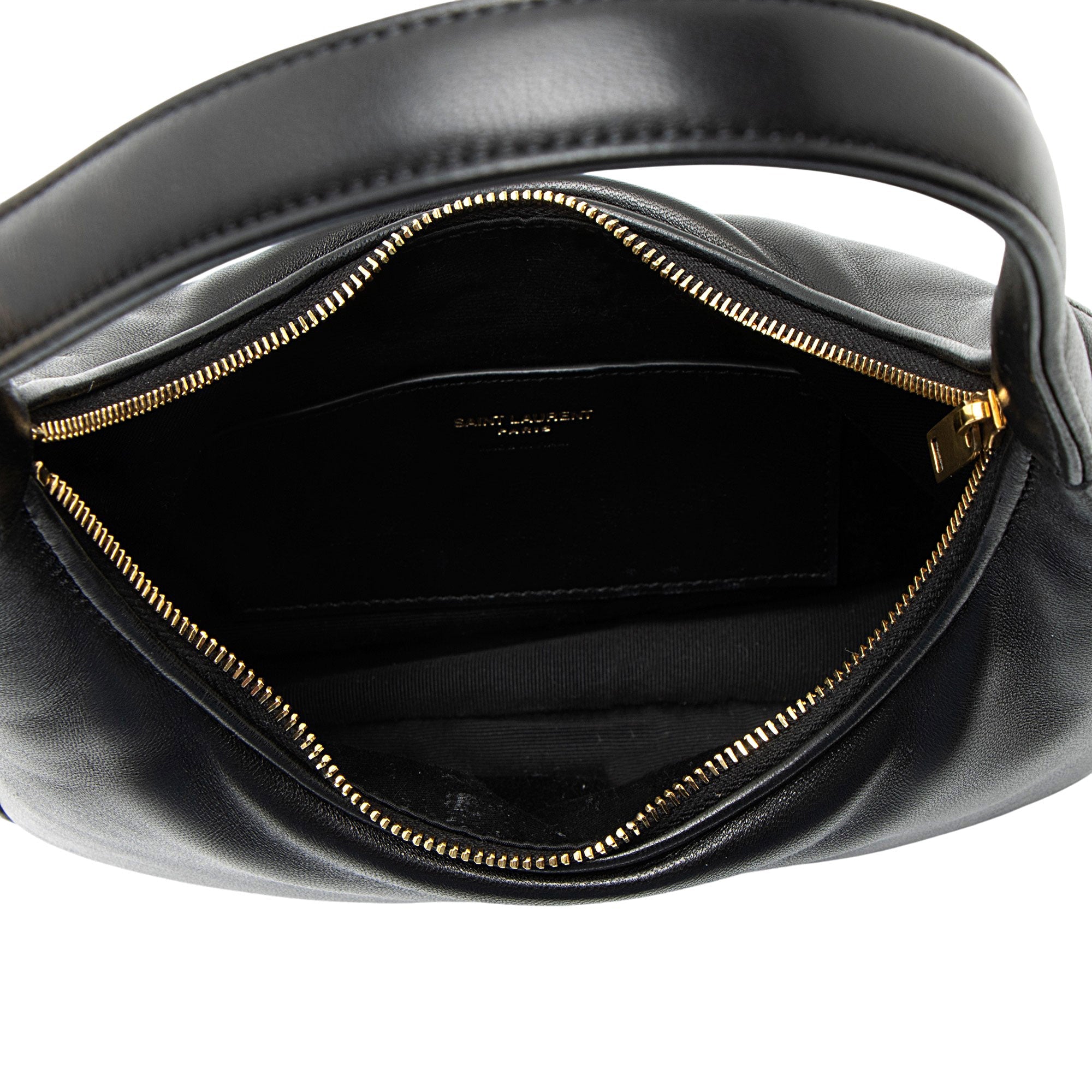 Saint Laurent Lambskin Monogram Calypso Mini Hobo