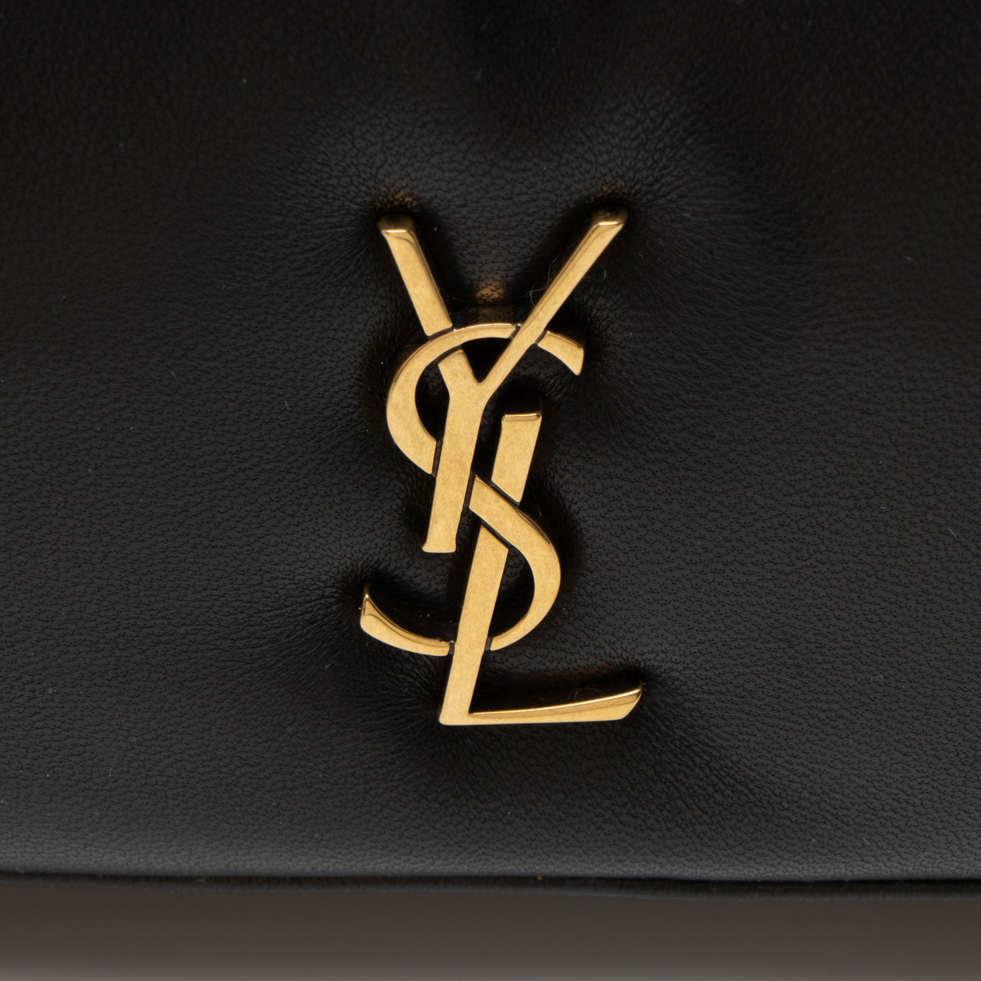 Saint Laurent Lambskin Monogram Calypso Mini Hobo