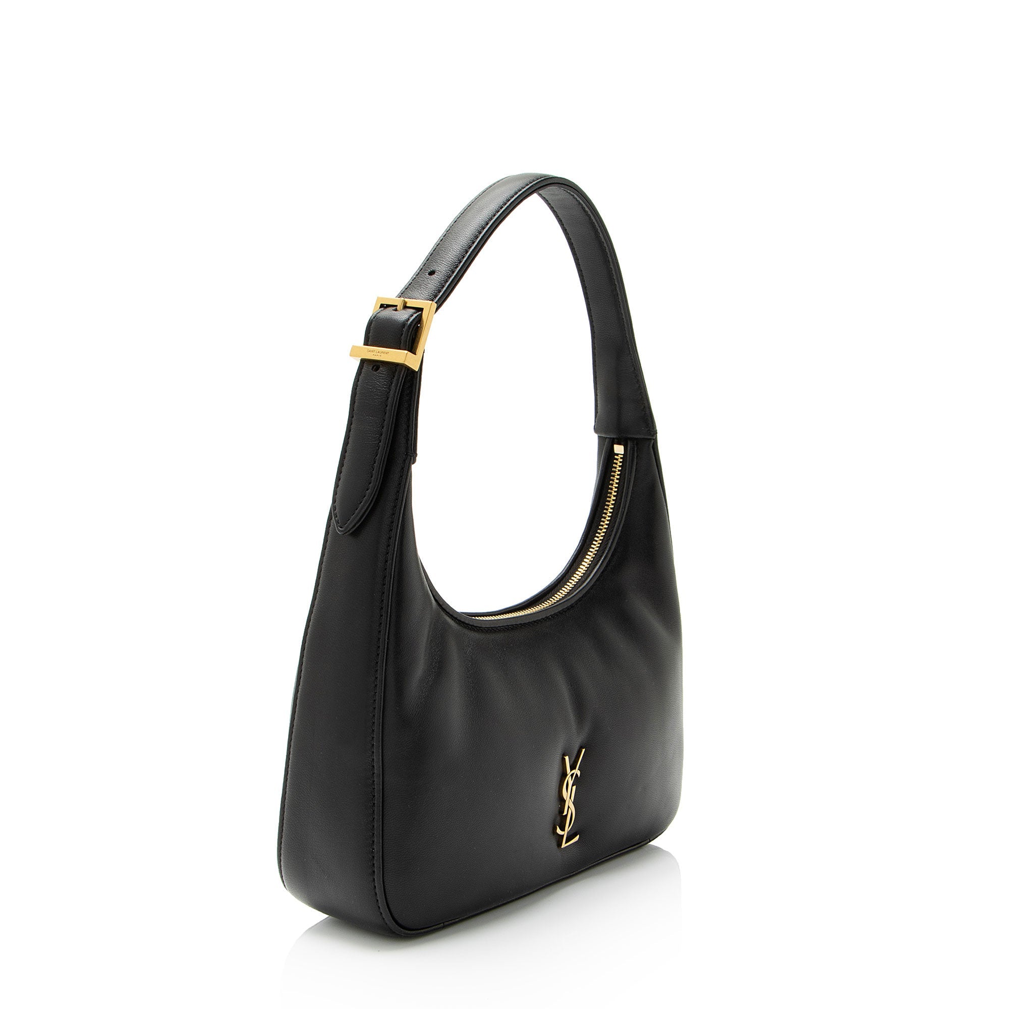 Saint Laurent Lambskin Monogram Calypso Mini Hobo