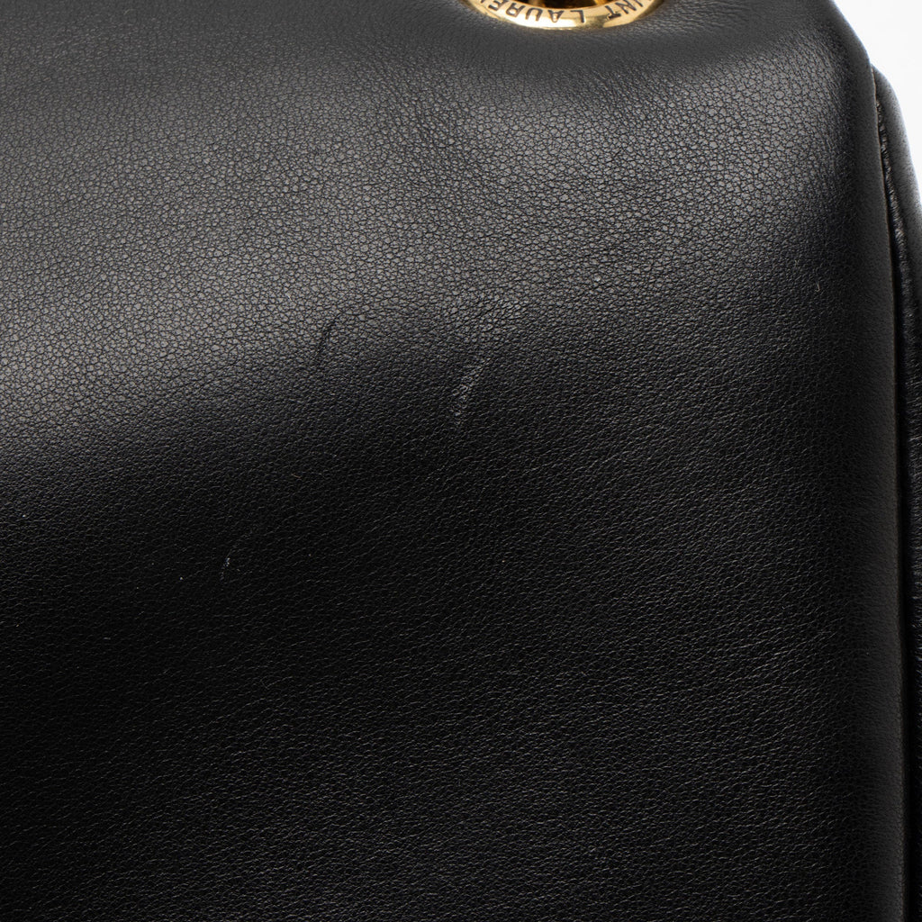 Saint Laurent Lambskin Monogram Calypso Small Shoulder Bag