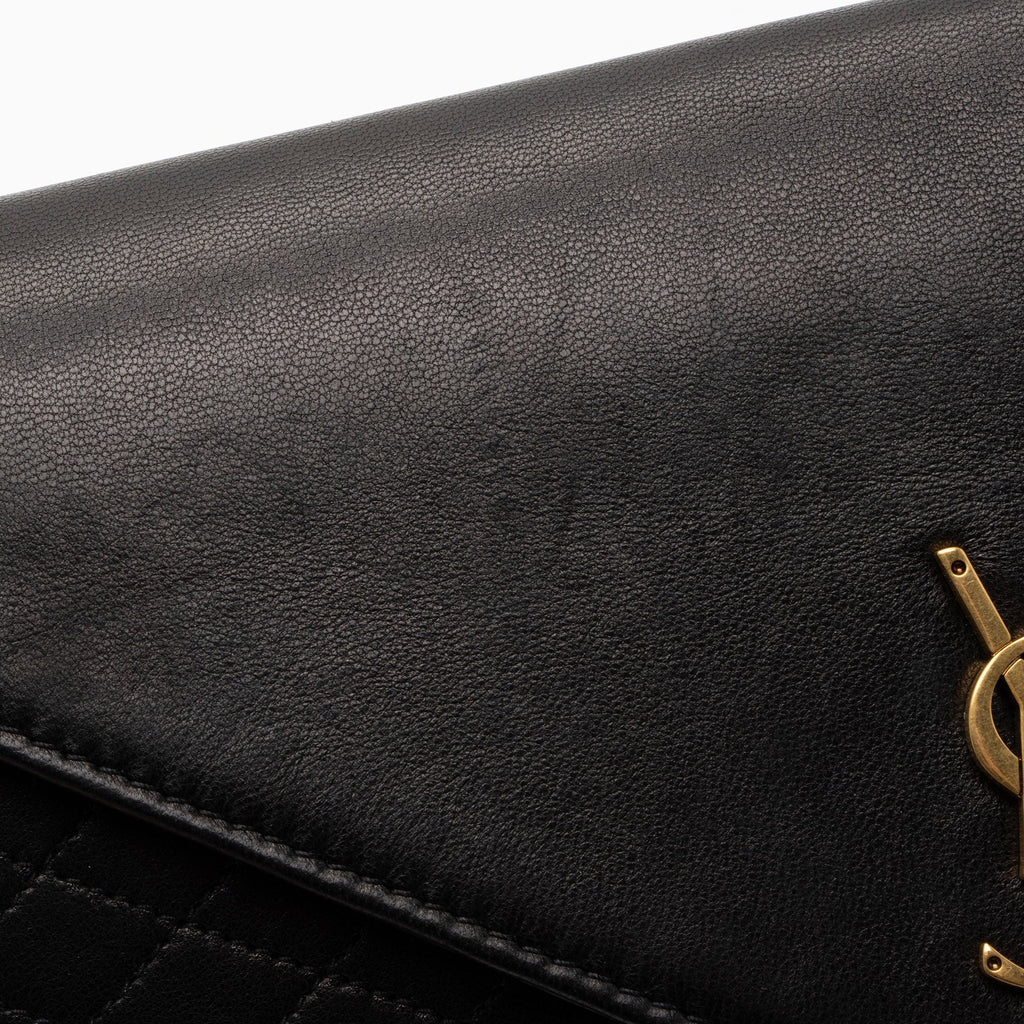 Saint Laurent Lambskin Monogram Gaby Chain Envelope Bag (SHF-KQUxzQ)