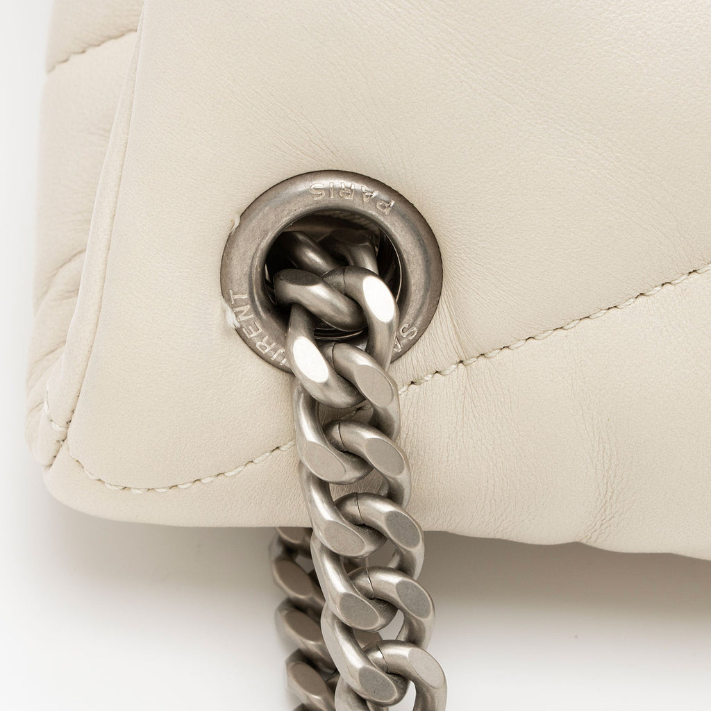 Saint Laurent Lambskin Monogram Puffer LouLou Medium Shoulder Bag (SHF-ONfMik)