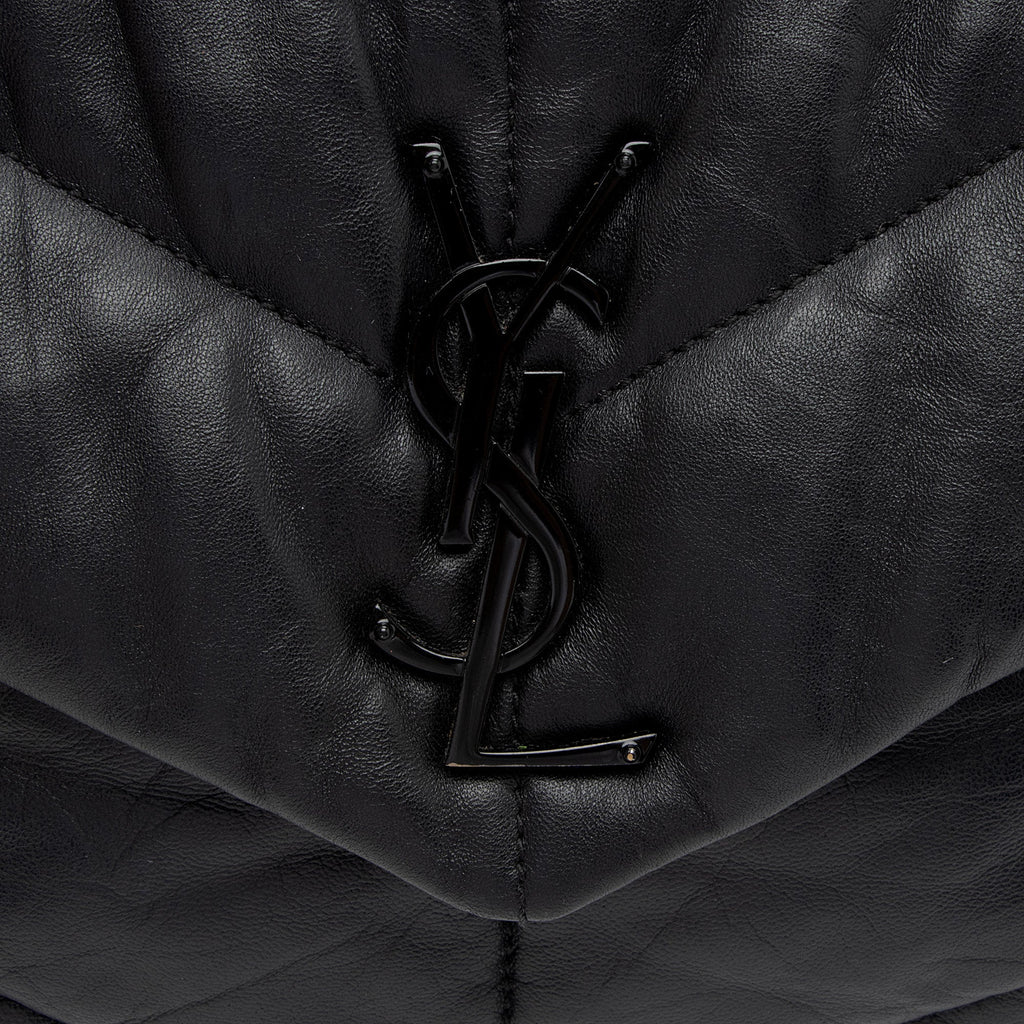 Saint Laurent Lambskin Monogram Puffer LouLou Medium Shoulder Bag (SHF-ArUzt2)