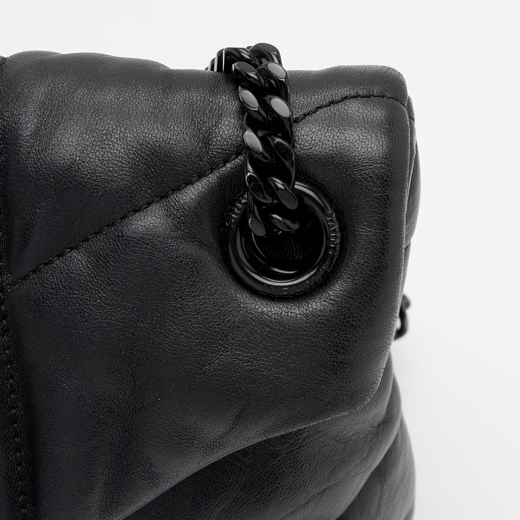 Saint Laurent Lambskin Monogram Puffer LouLou Medium Shoulder Bag (SHF-ArUzt2)