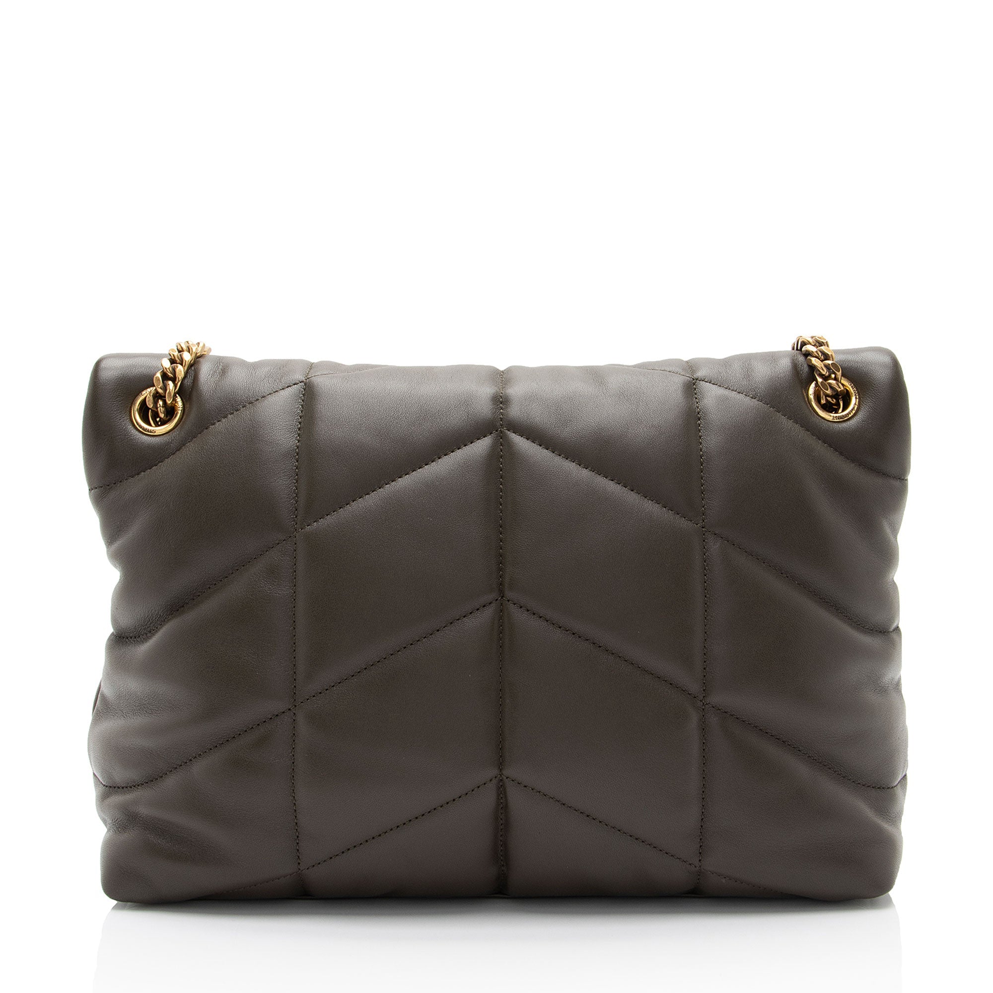 Saint Laurent Lambskin Monogram Puffer LouLou Medium Shoulder Bag (SHF-sxPbmV)