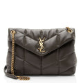 Saint Laurent Lambskin Monogram Puffer LouLou Medium Shoulder Bag (SHF-sxPbmV)