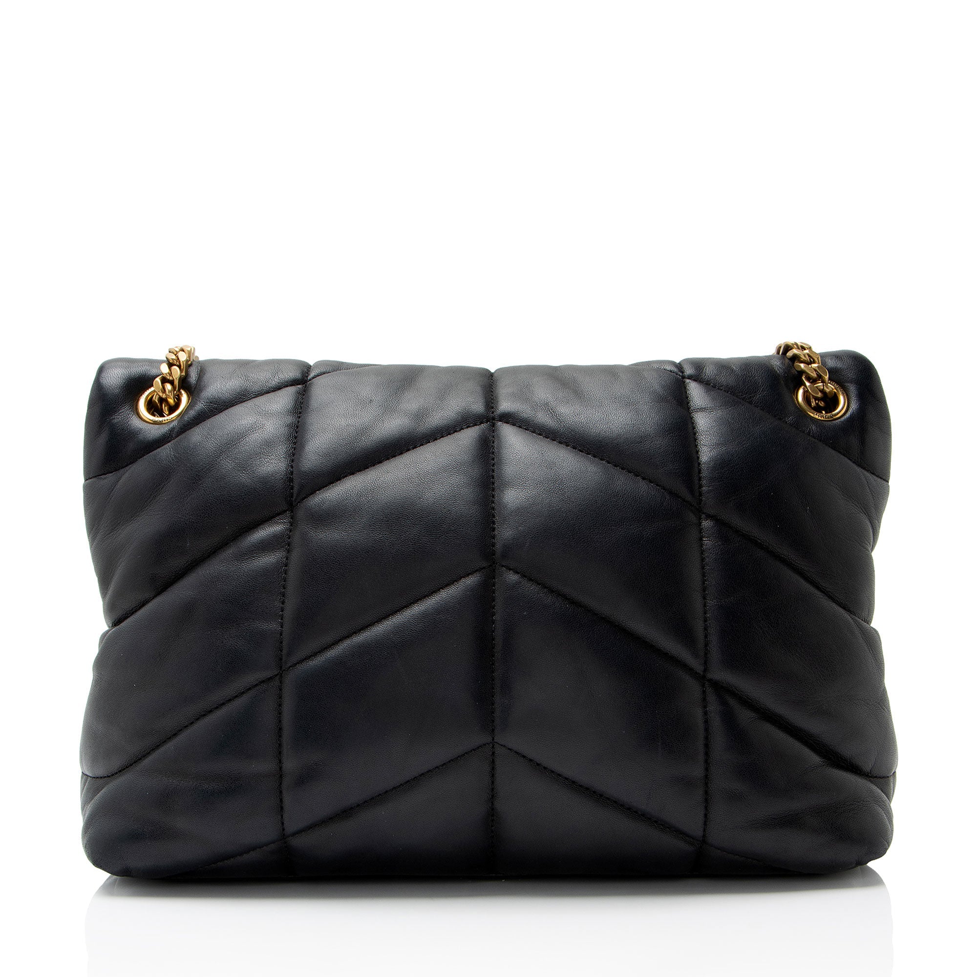 Saint Laurent Lambskin Monogram Puffer LouLou Medium Shoulder Bag