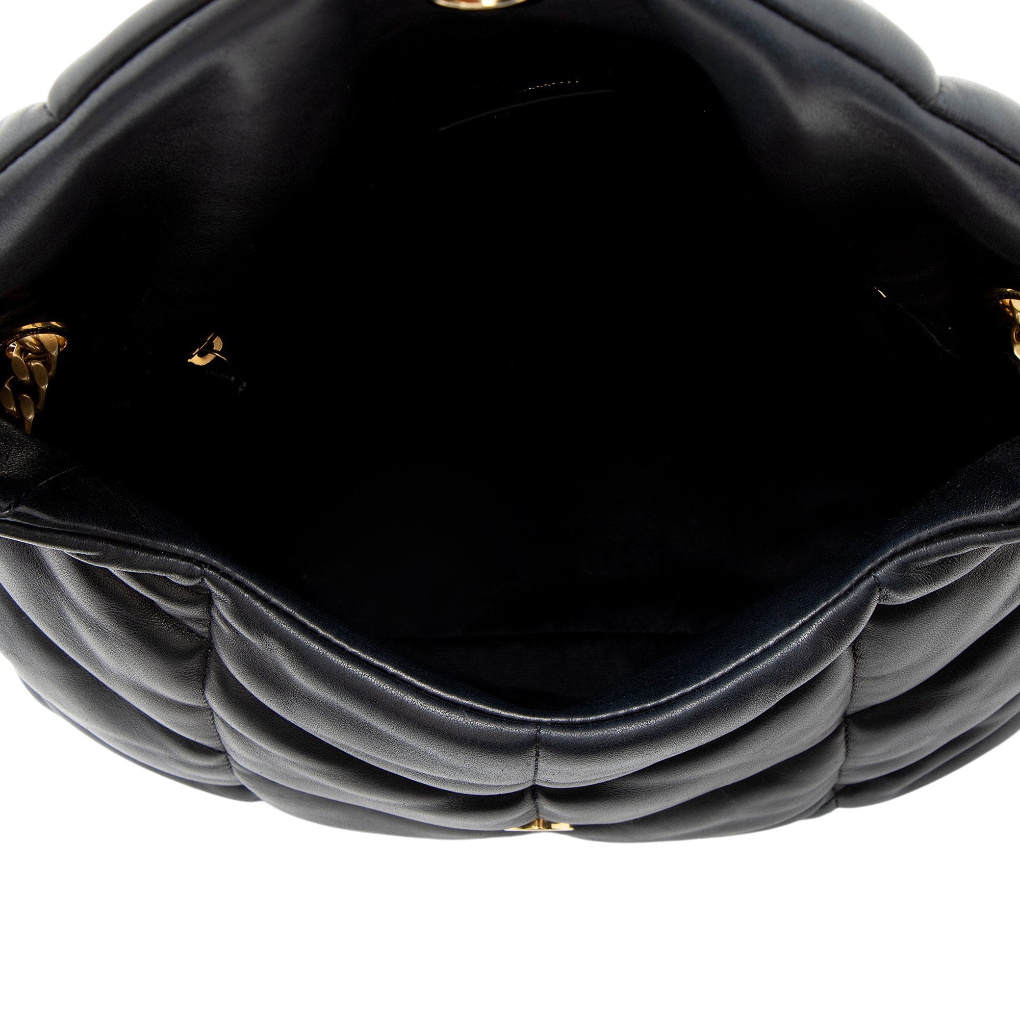 Saint Laurent Lambskin Monogram Puffer LouLou Medium Shoulder Bag
