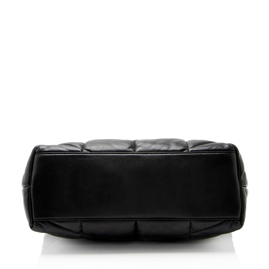 Saint Laurent Lambskin Monogram Puffer LouLou Medium Shoulder Bag