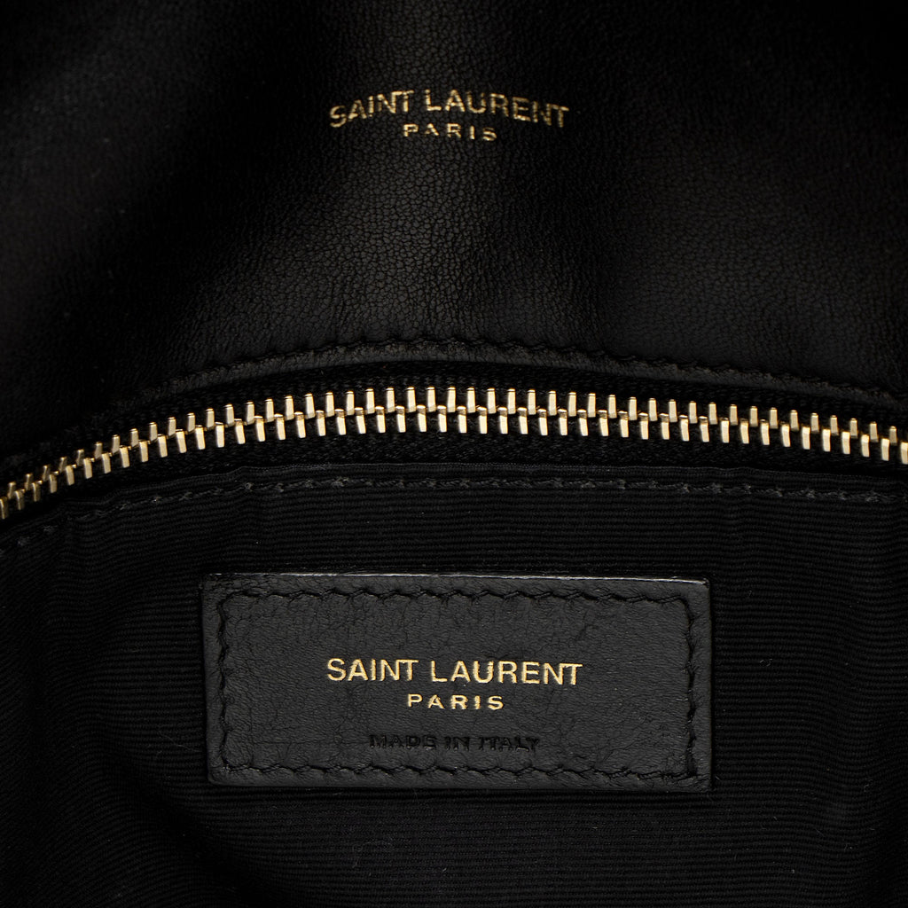 Saint Laurent Lambskin Monogram Puffer LouLou Medium Shoulder Bag