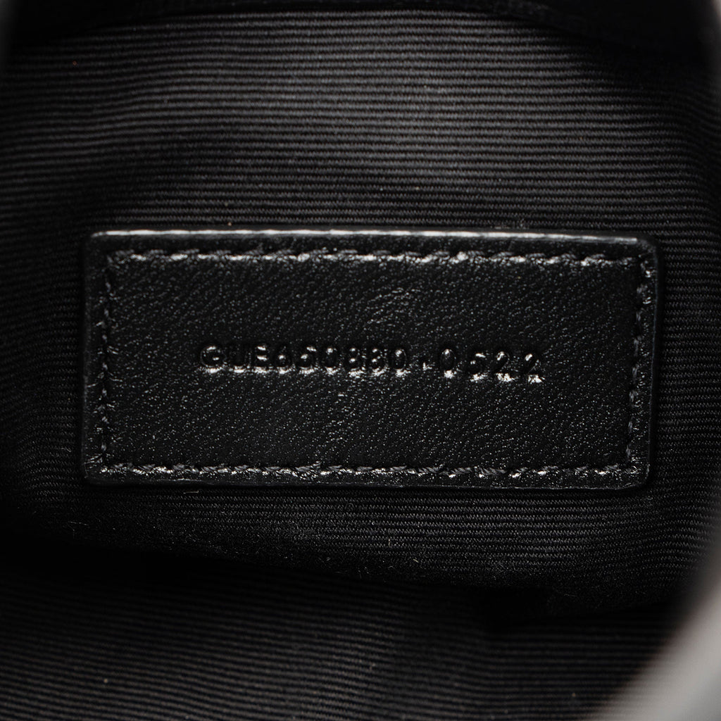Saint Laurent Lambskin Monogram Puffer LouLou Small Clutch