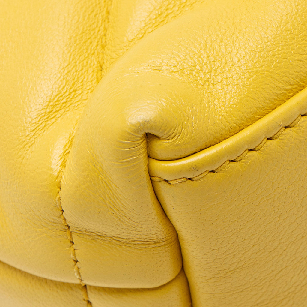 Saint Laurent Lambskin Monogram Puffer LouLou Small Clutch