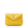 Saint Laurent Lambskin Monogram Puffer LouLou Small Clutch
