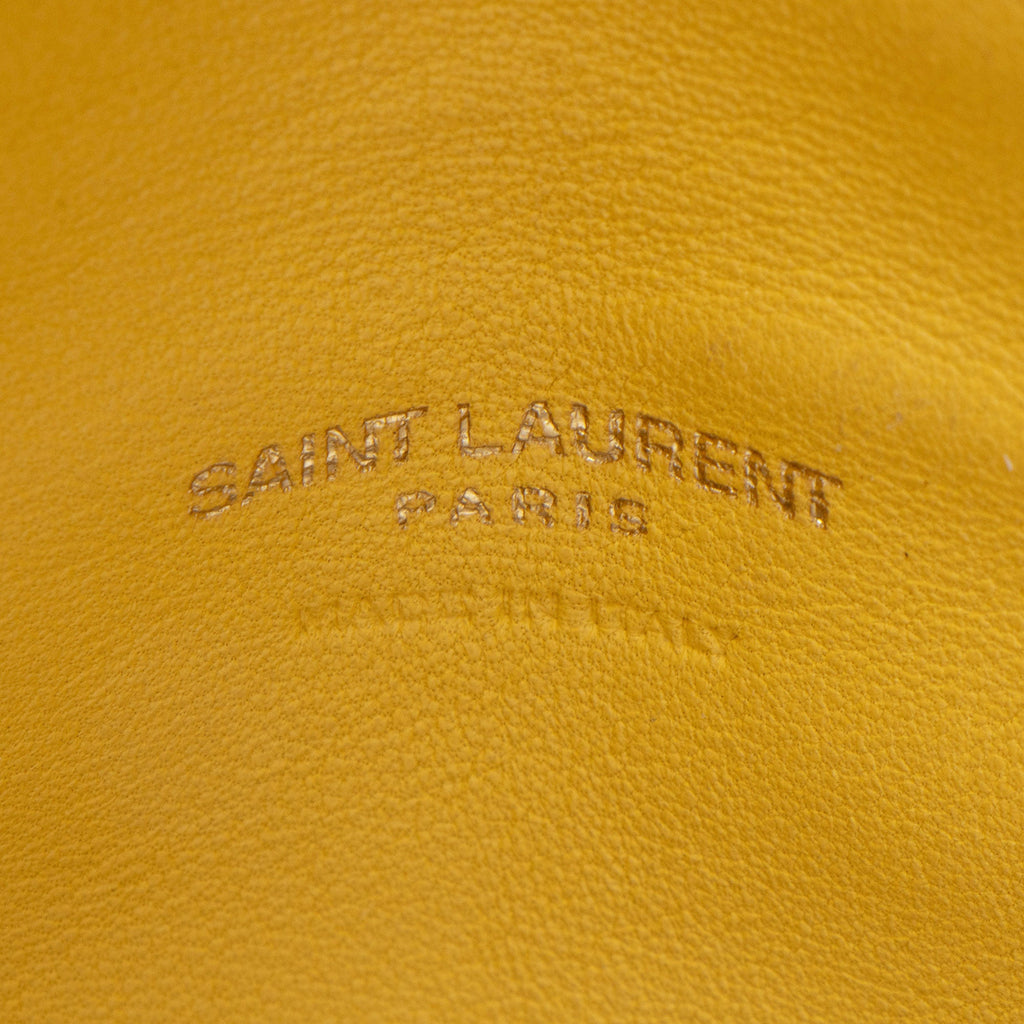 Saint Laurent Lambskin Monogram Puffer LouLou Small Clutch