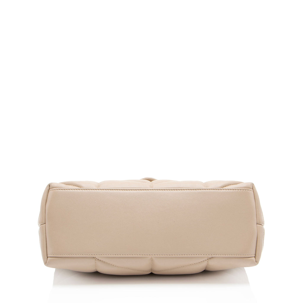 Saint Laurent Lambskin Monogram Puffer LouLou Small Shoulder Bag