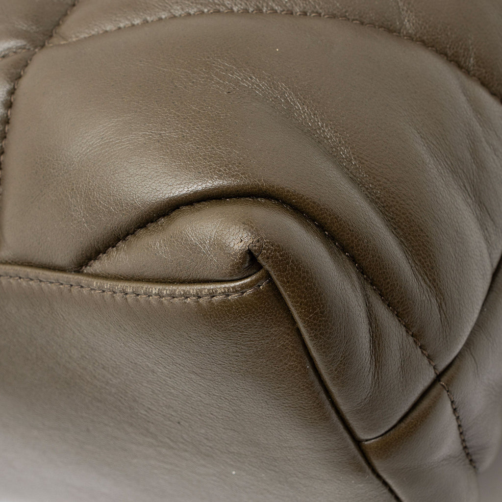 Saint Laurent Lambskin Monogram Puffer LouLou Small Shoulder Bag