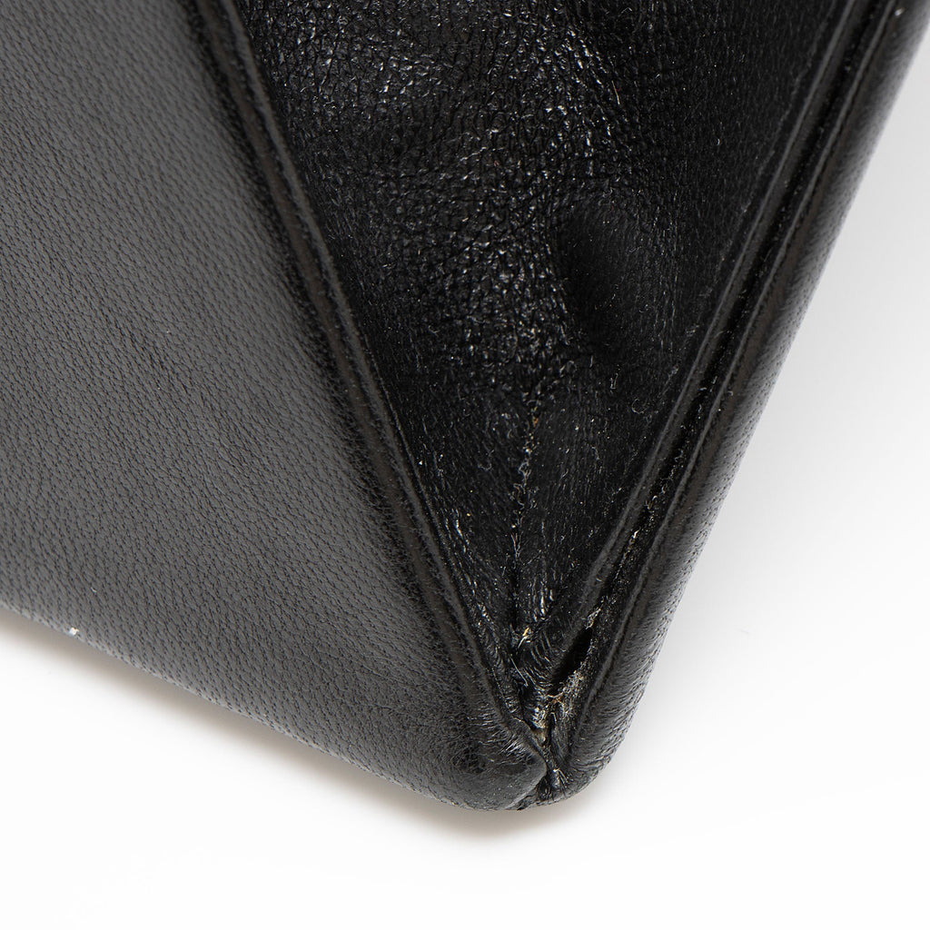 Saint Laurent Lambskin Monogram Pyramid Clutch
