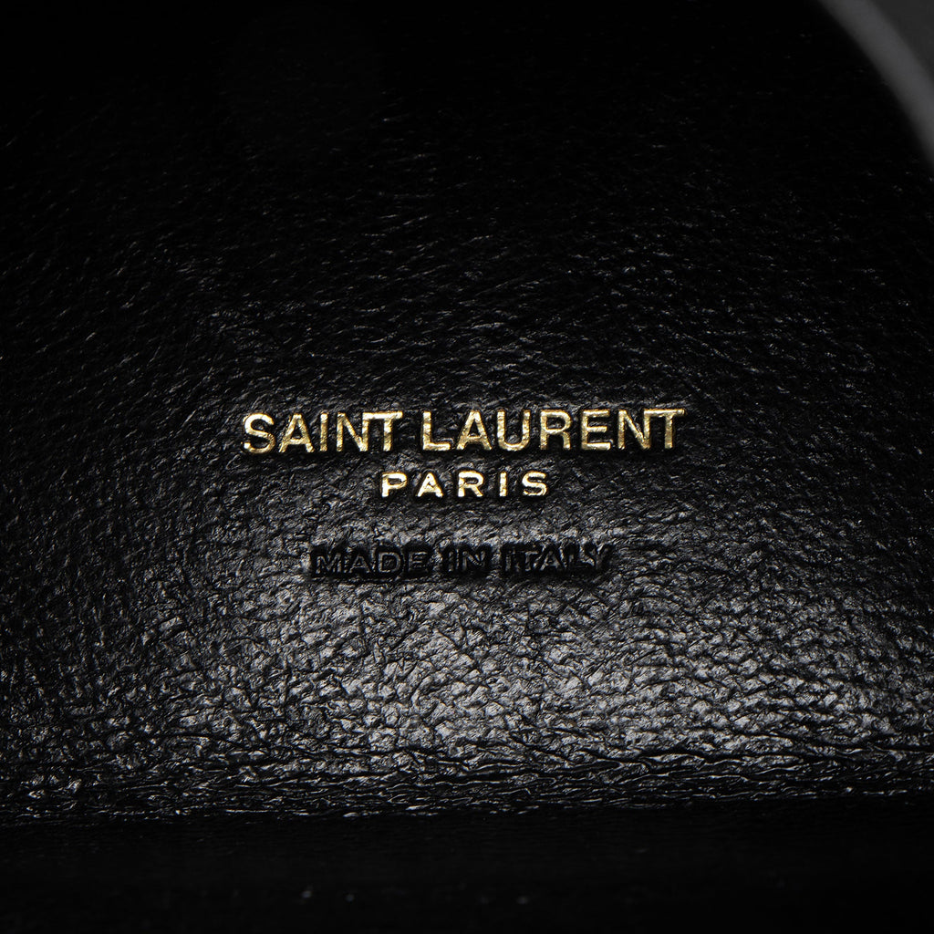 Saint Laurent Lambskin Monogram Pyramid Clutch