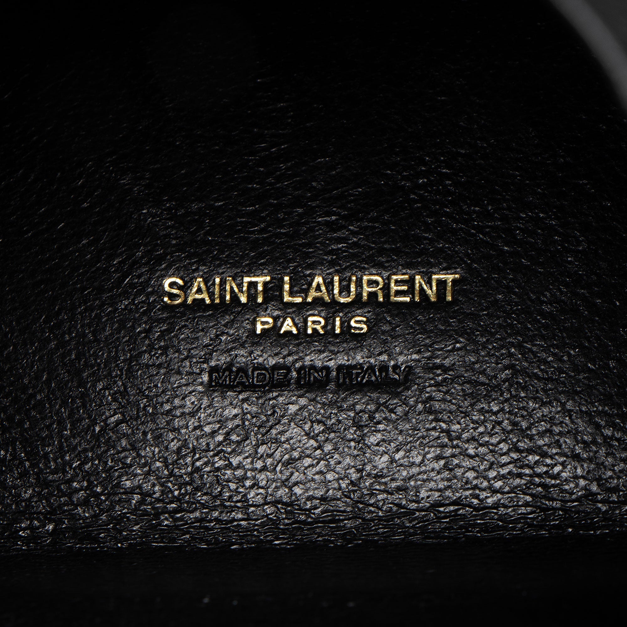 Saint Laurent Lambskin Monogram Pyramid Clutch