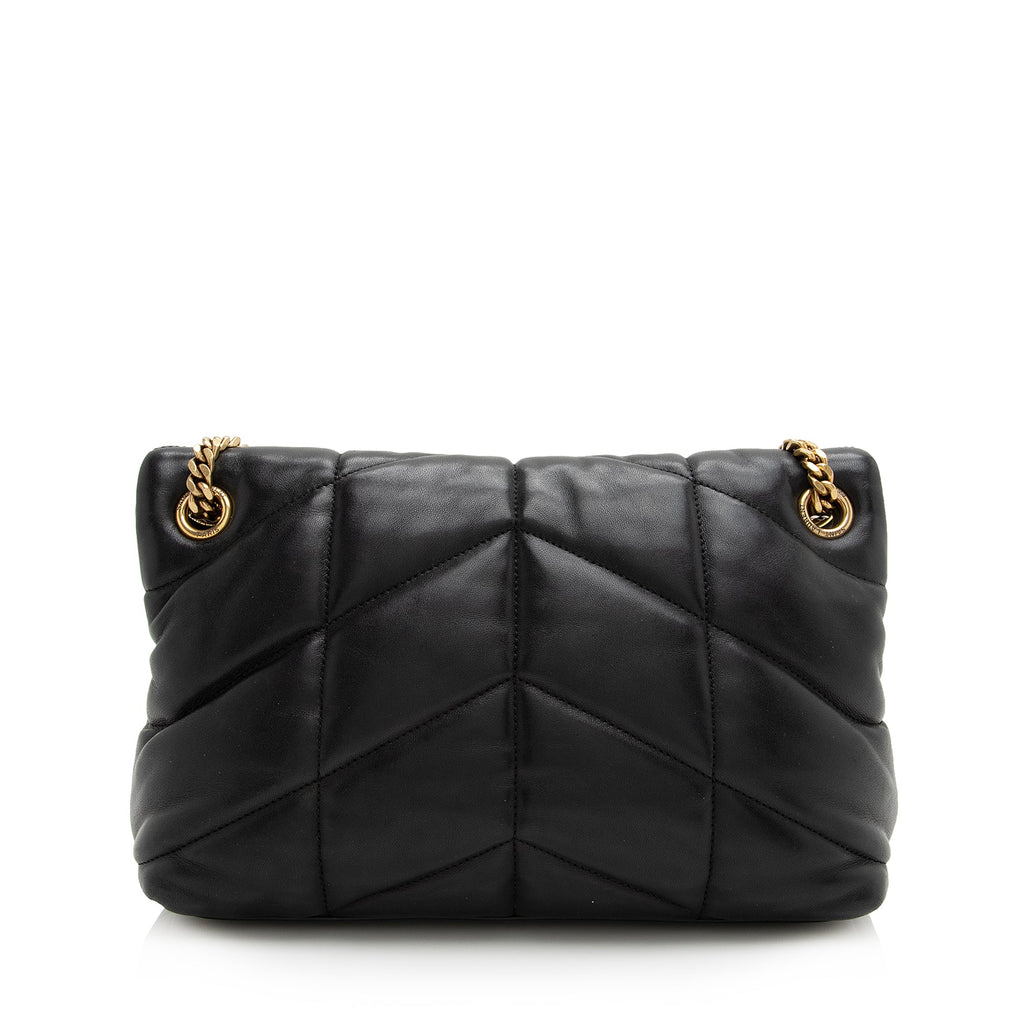 Saint Laurent Lambskin Puffer LouLou Small Shoulder Bag (SHF-22808)