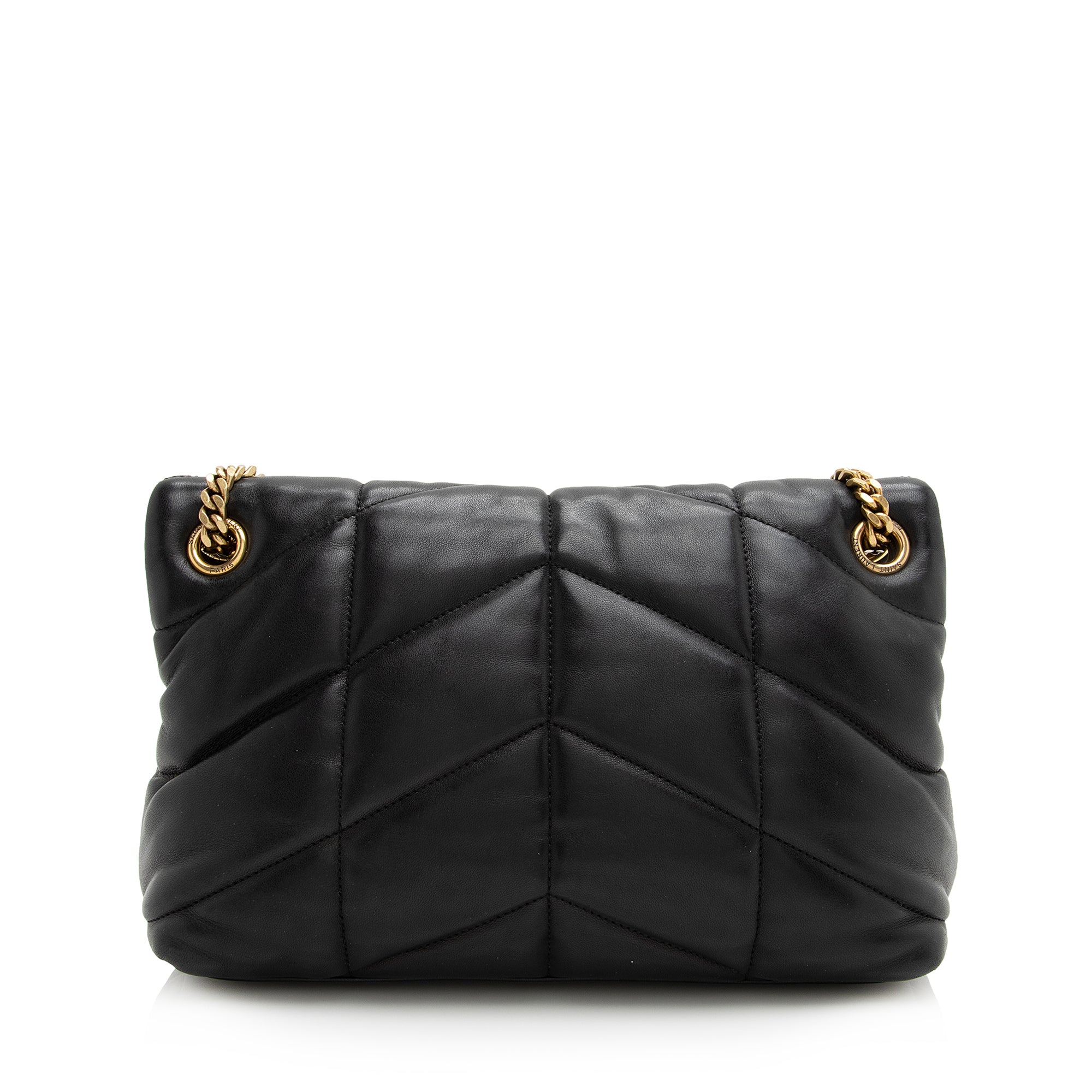 Saint Laurent Lambskin Puffer LouLou Small Shoulder Bag (SHF-22808)