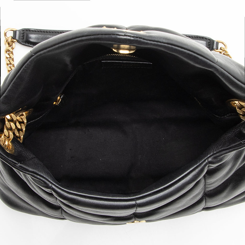 Saint Laurent Lambskin Puffer LouLou Small Shoulder Bag (SHF-22808)