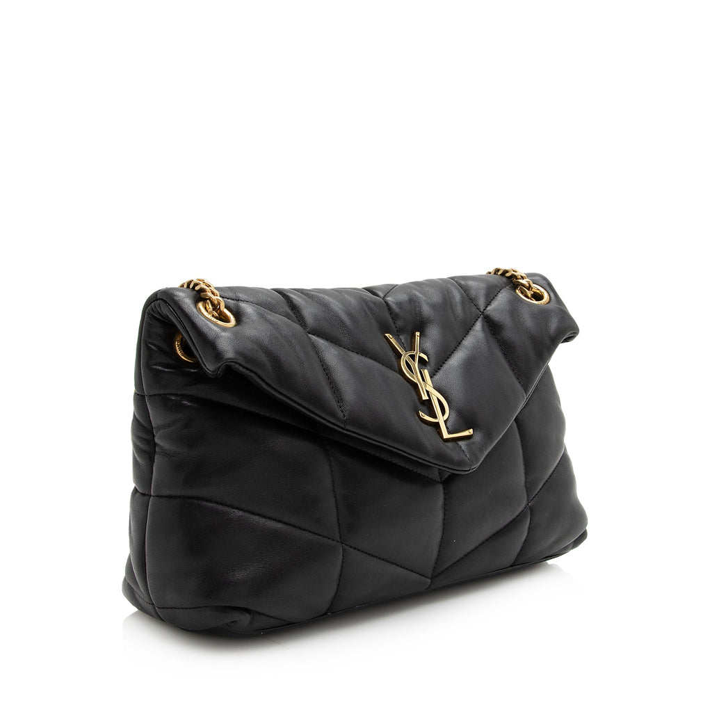 Saint Laurent Lambskin Puffer LouLou Small Shoulder Bag (SHF-22808)