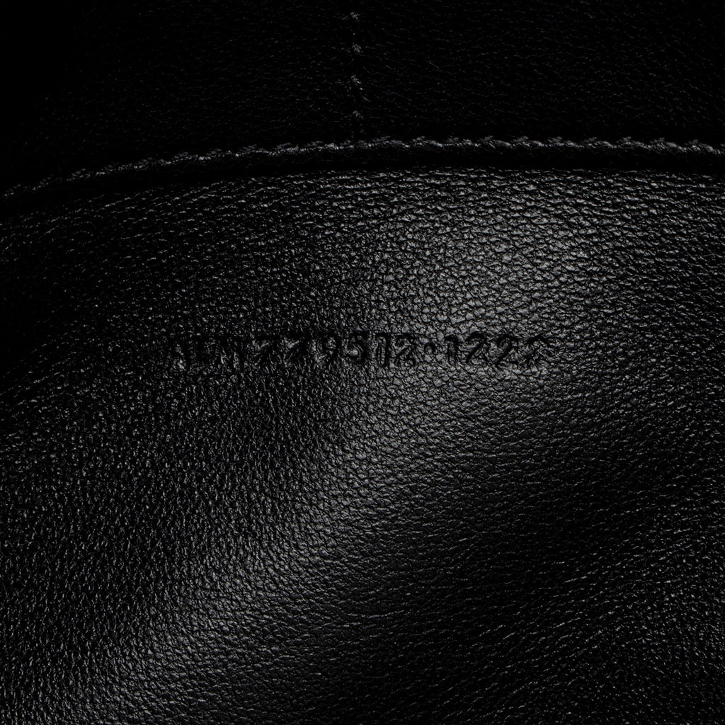 Saint Laurent Lambskin Logo Puffy Pouch