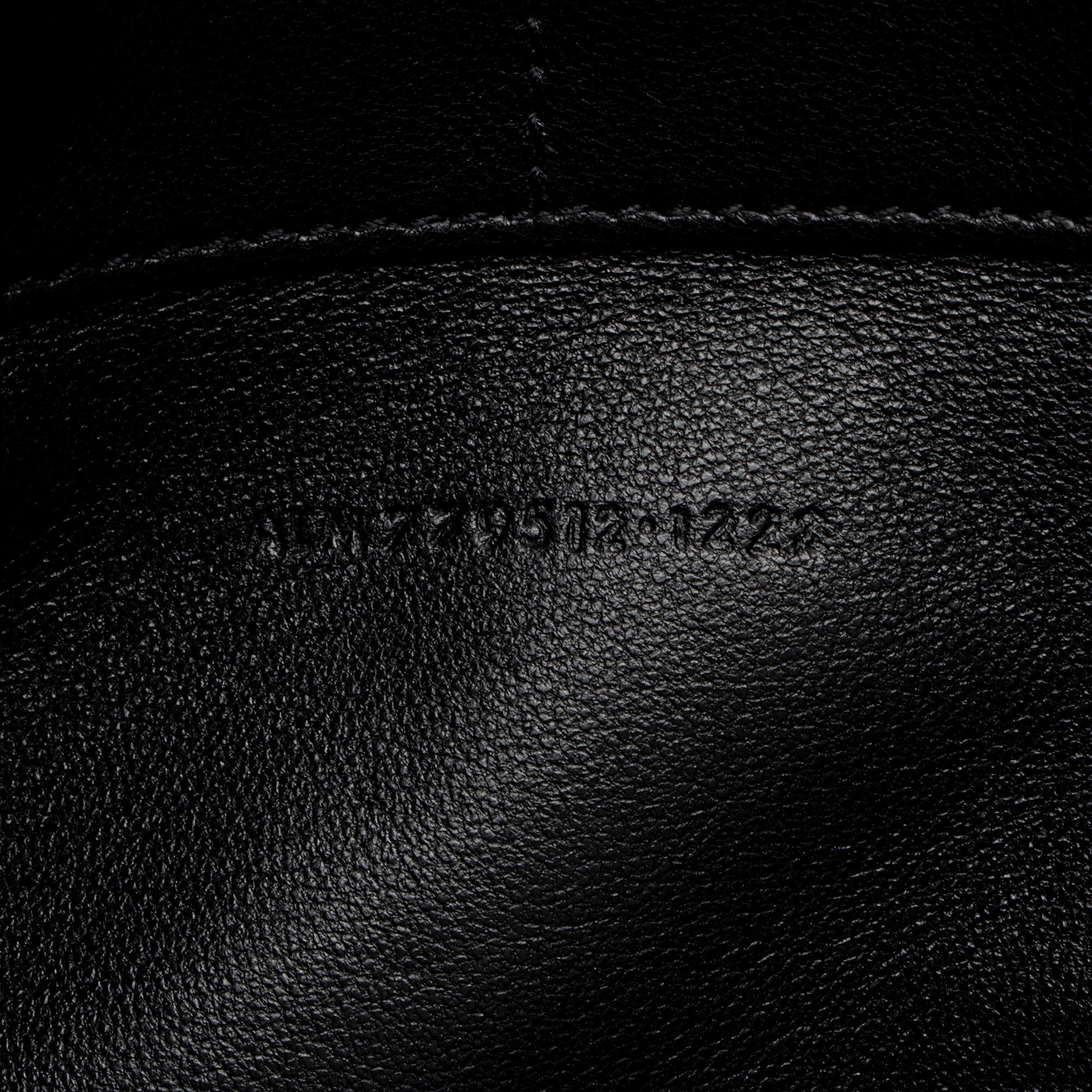 Saint Laurent Lambskin Logo Puffy Pouch