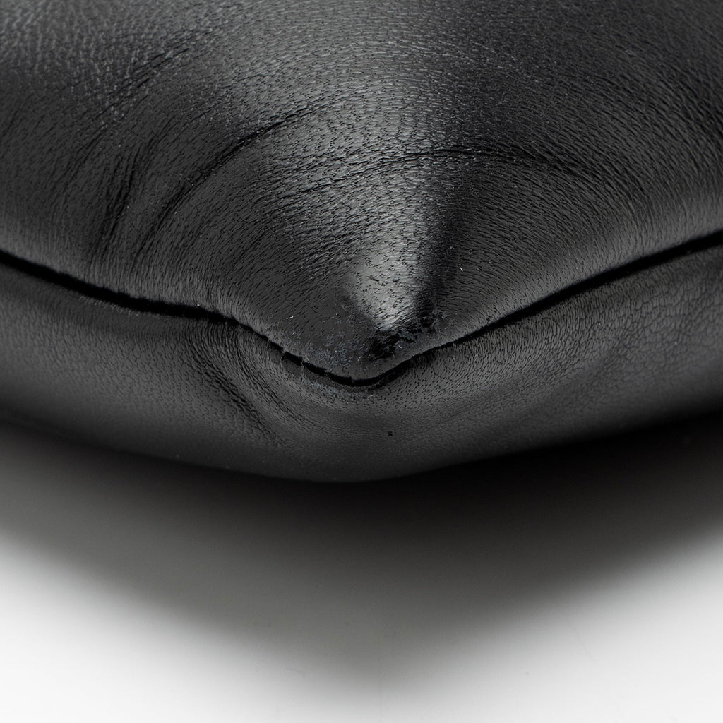 Saint Laurent Lambskin Logo Puffy Pouch