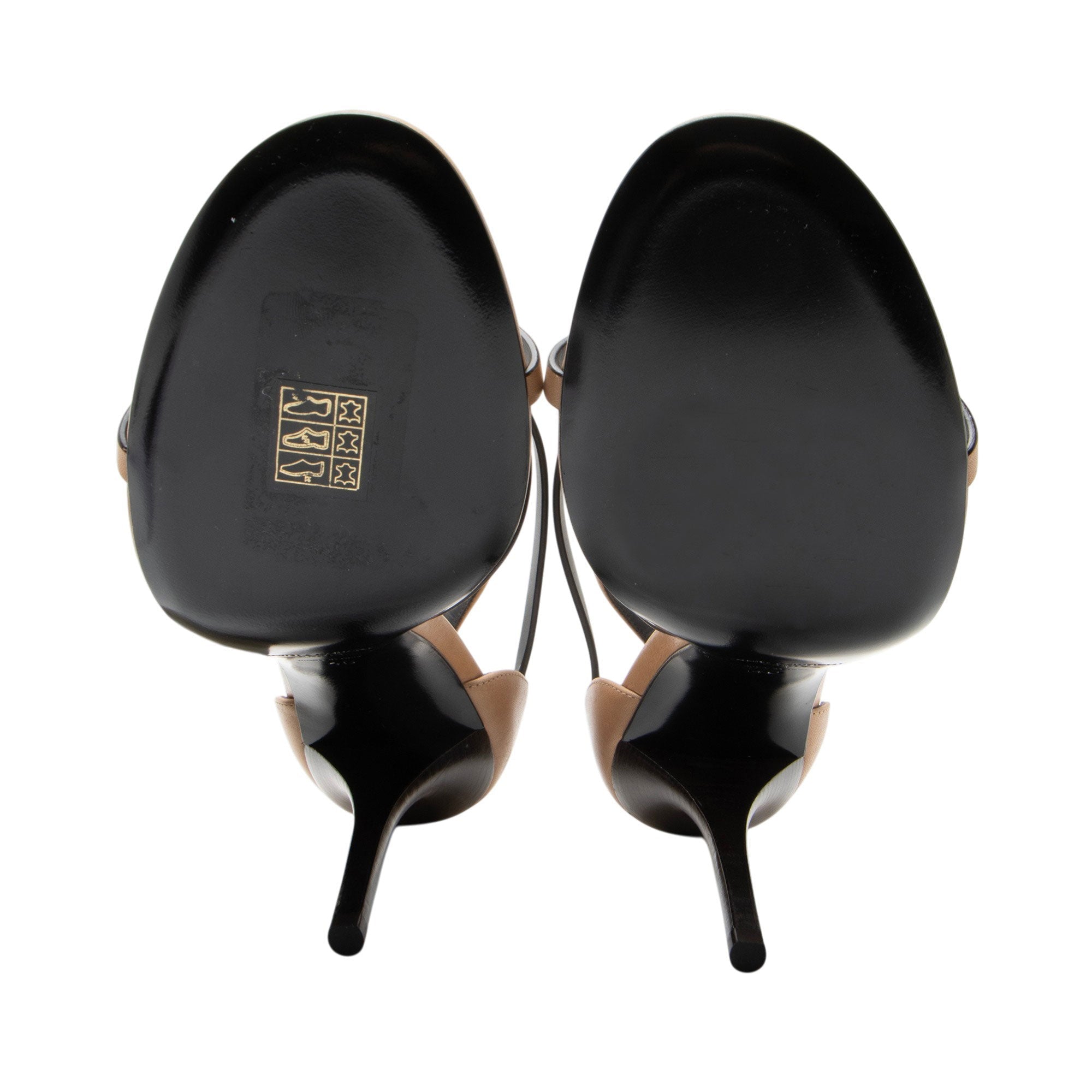 Saint Laurent Leather Cassandra Sandals - Size 10 / 40