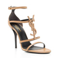 Saint Laurent Leather Cassandra Sandals - Size 10 / 40