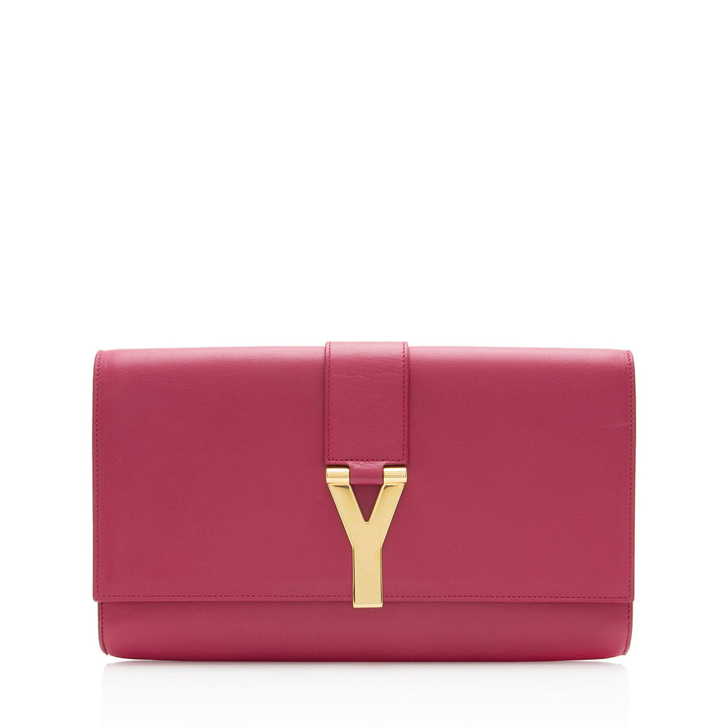Saint Laurent Leather Classic Y Clutch