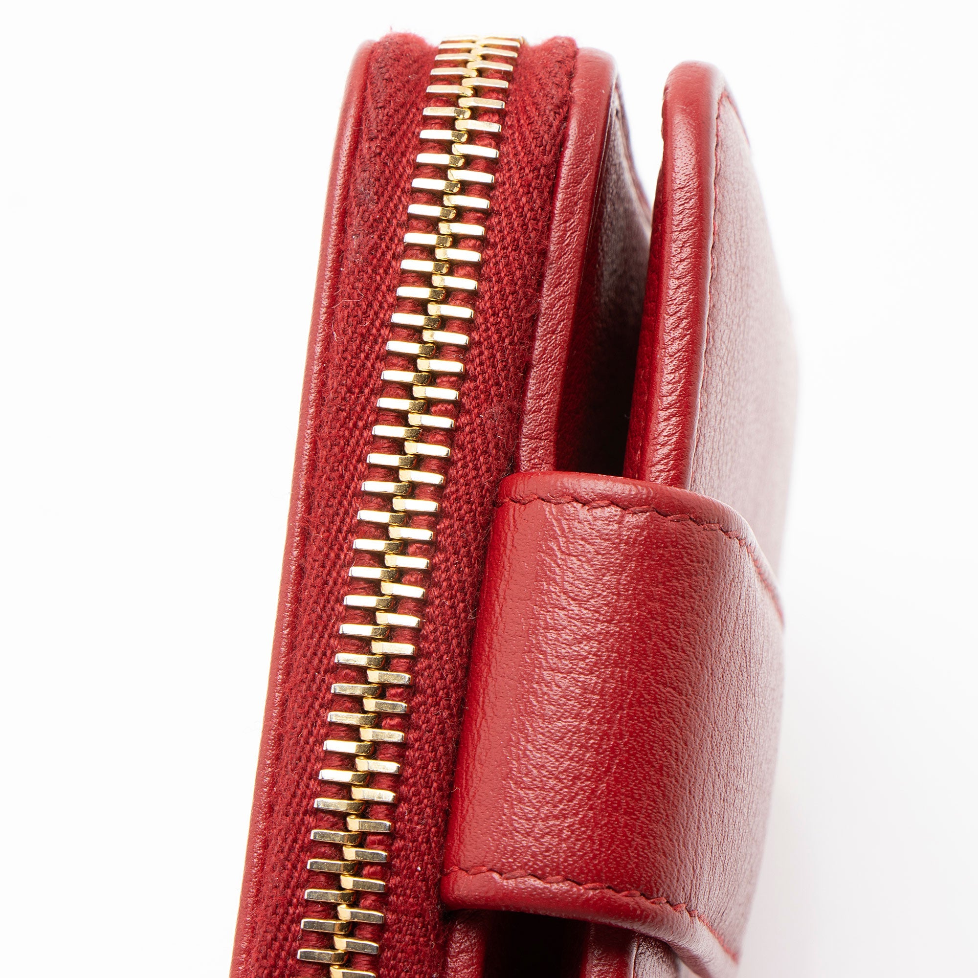 Saint Laurent Leather Monogram Belle du Jour Compact Wallet