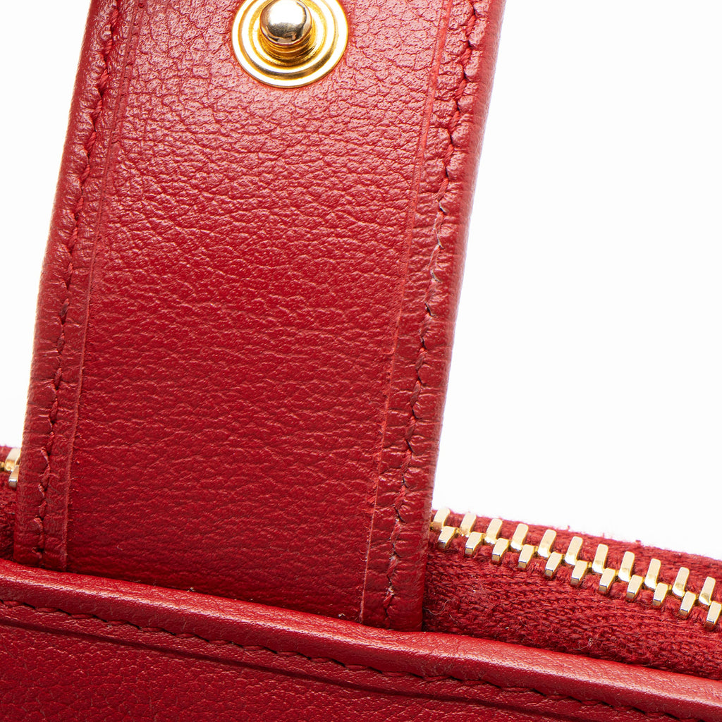 Saint Laurent Leather Monogram Belle du Jour Compact Wallet