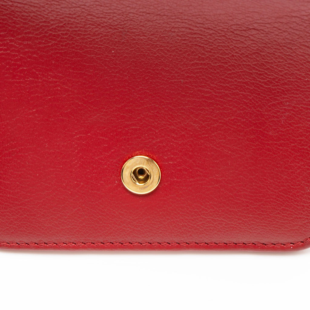 Saint Laurent Leather Monogram Belle du Jour Compact Wallet
