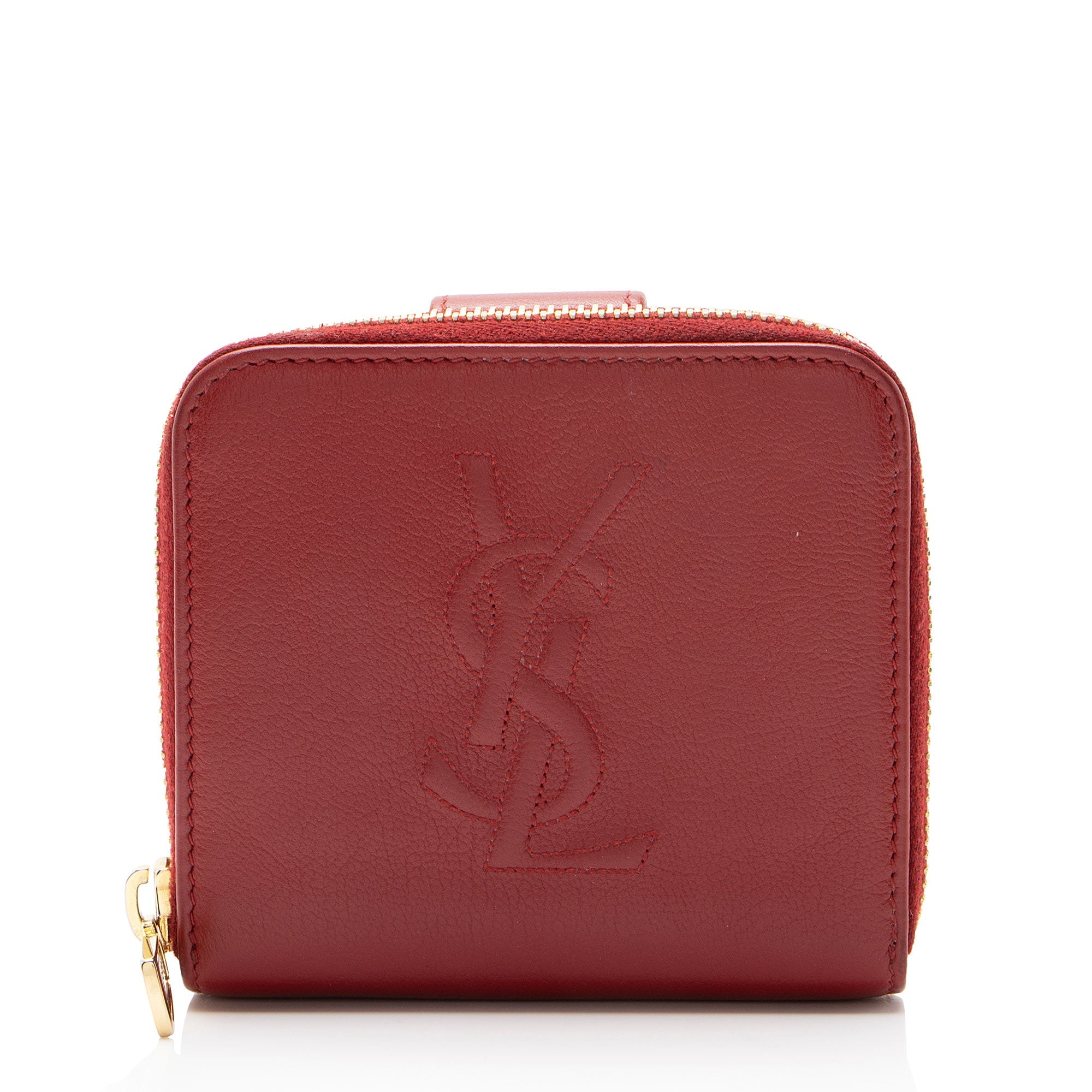 Saint Laurent Leather Monogram Belle du Jour Compact Wallet