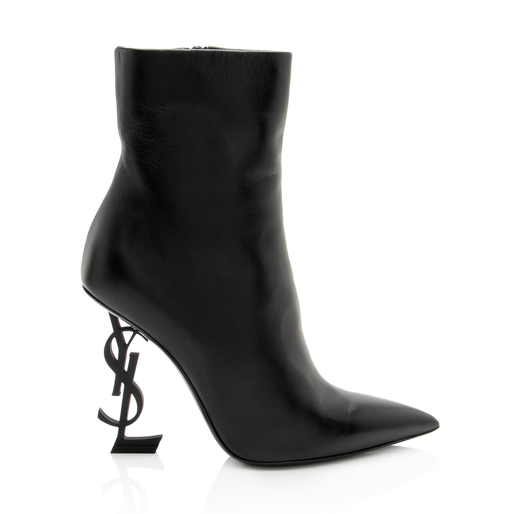Saint Laurent Leather Opyum Booties - Size 8.5 / 38.5