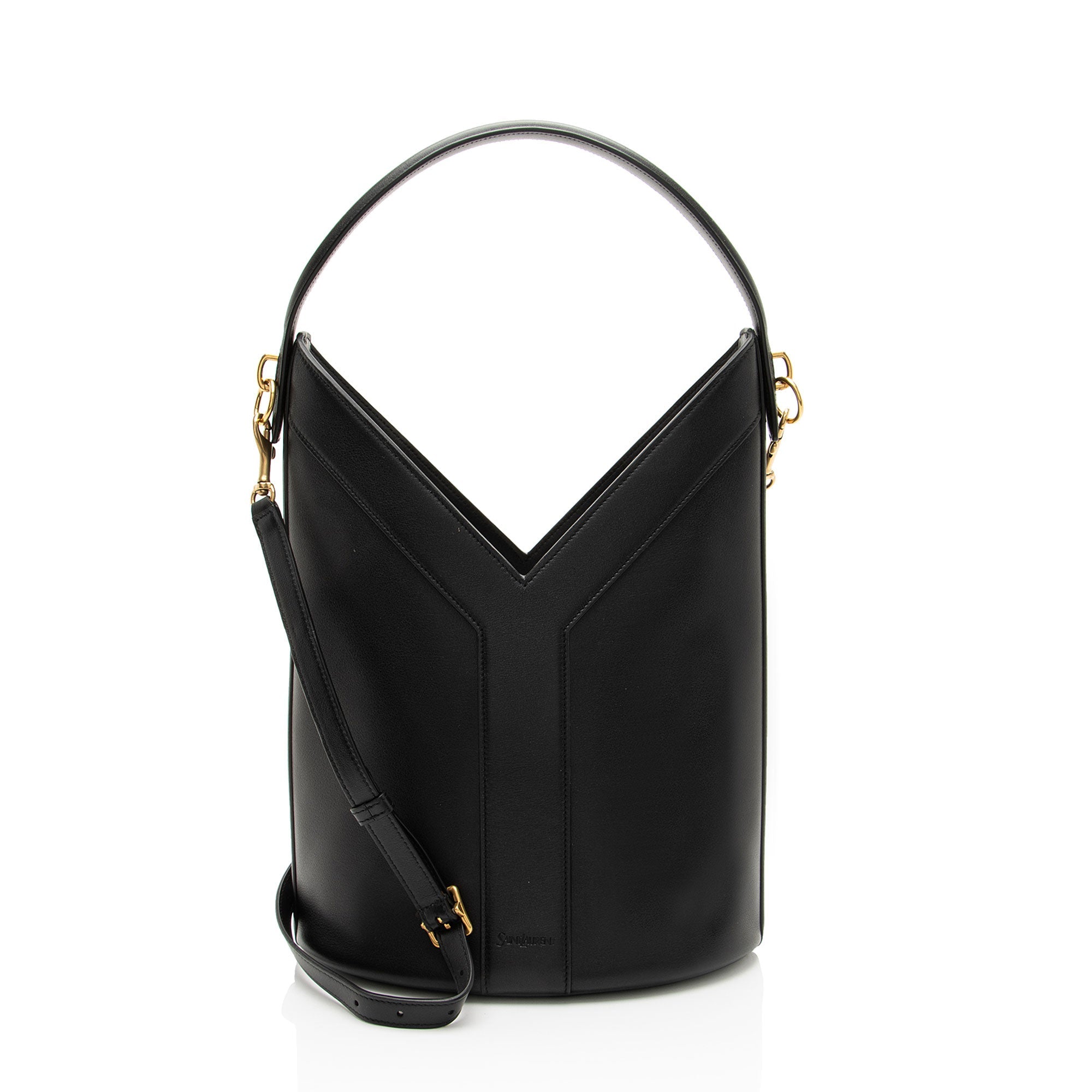 Saint Laurent Leather Y Bucket Bag